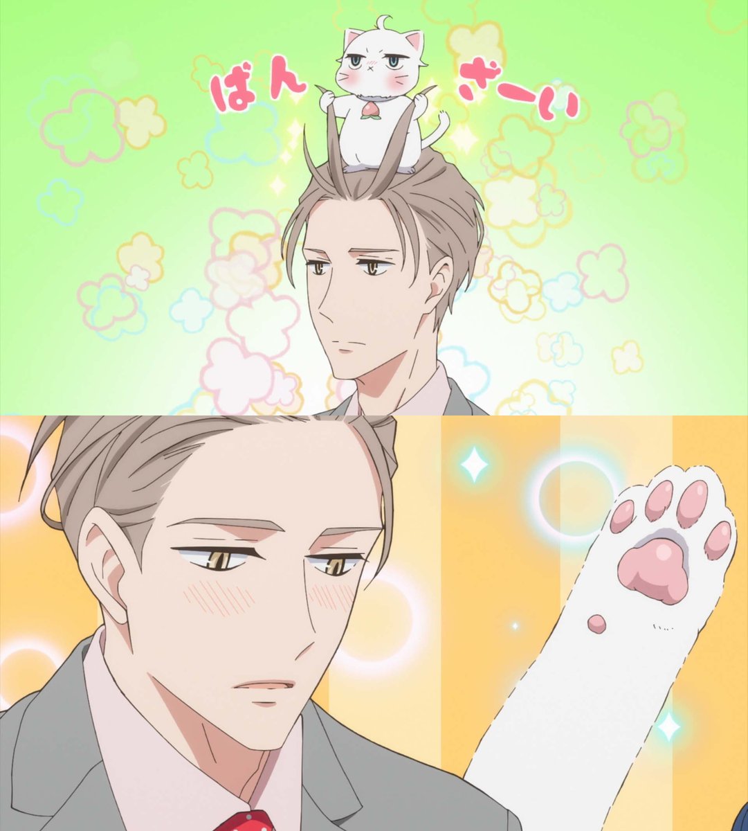 Crunchyroll's tweet photo. Perks of having a new cat 🥺 (via My New Boss is Goofy) https://t.co/UZ0dqrK8QA