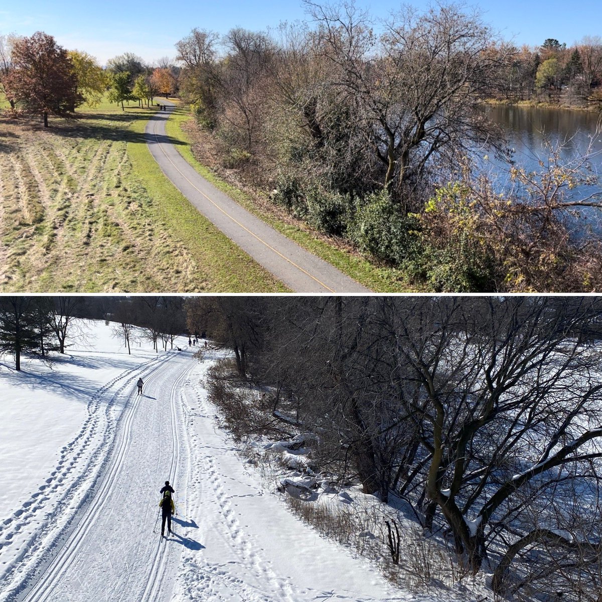 Soon: 🔝 will become bottom as 🍂 transitions to ❄️. Our volunteers are getting ready to bring the Rideau Winter Trail back to life! Give us a follow to stay tuned on our progress.