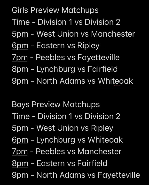 The matchups are set for this year’s SHAC Sports Basketball Previews! The Girls Preview is November 17th at North Adams; the Boys Preview is November 24th at Peebles. Tune in for all the action on C103.fm and GoodGuysRadioTV.com!