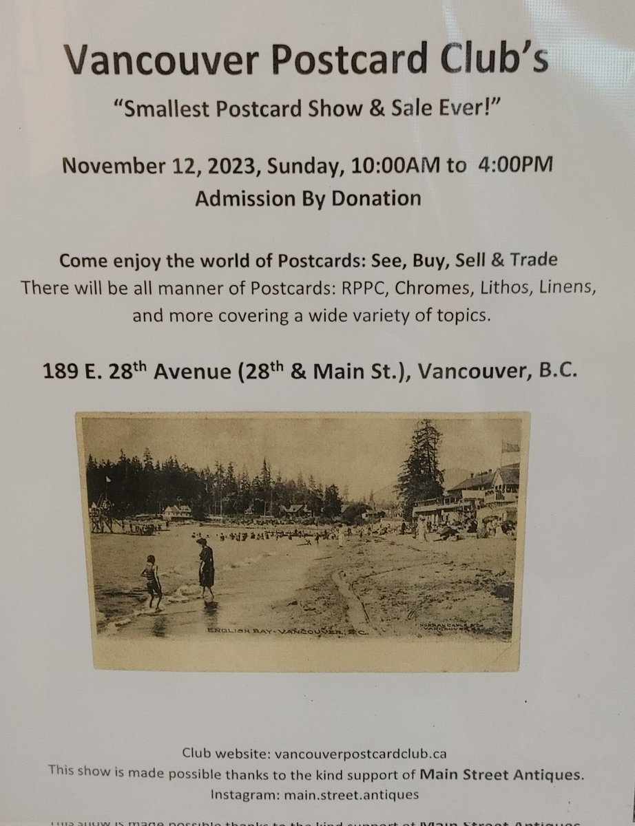 AllNations1949's tweet photo. Vancouver Postcard Club Show is on Sunday 12 November at Main Street Antiques
#vancouverpostcardclub #postcardshow #mainstreetantiques https://t.co/nCnVXF8qwY