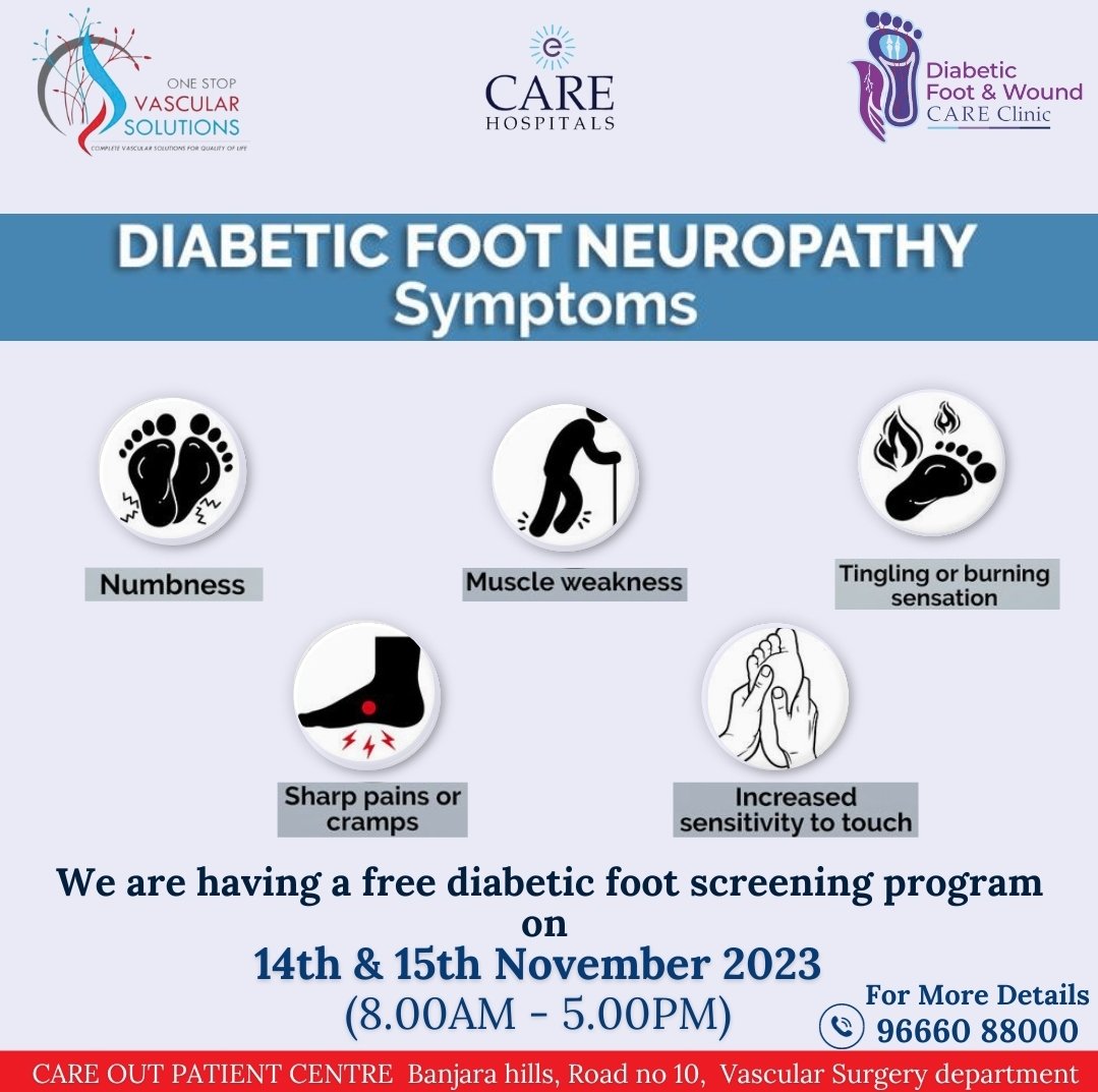 On the occasion of World Diabetes Day, 'One Stop Vascular Solutions' is proud to offer a FREE Diabetic Foot Screening program. We care about your vascular health, and we're here to make a difference!
#DiabetesAwareness #VascularHealth #WorldDiabetesDay #Neuropathy #DiabeticFoot