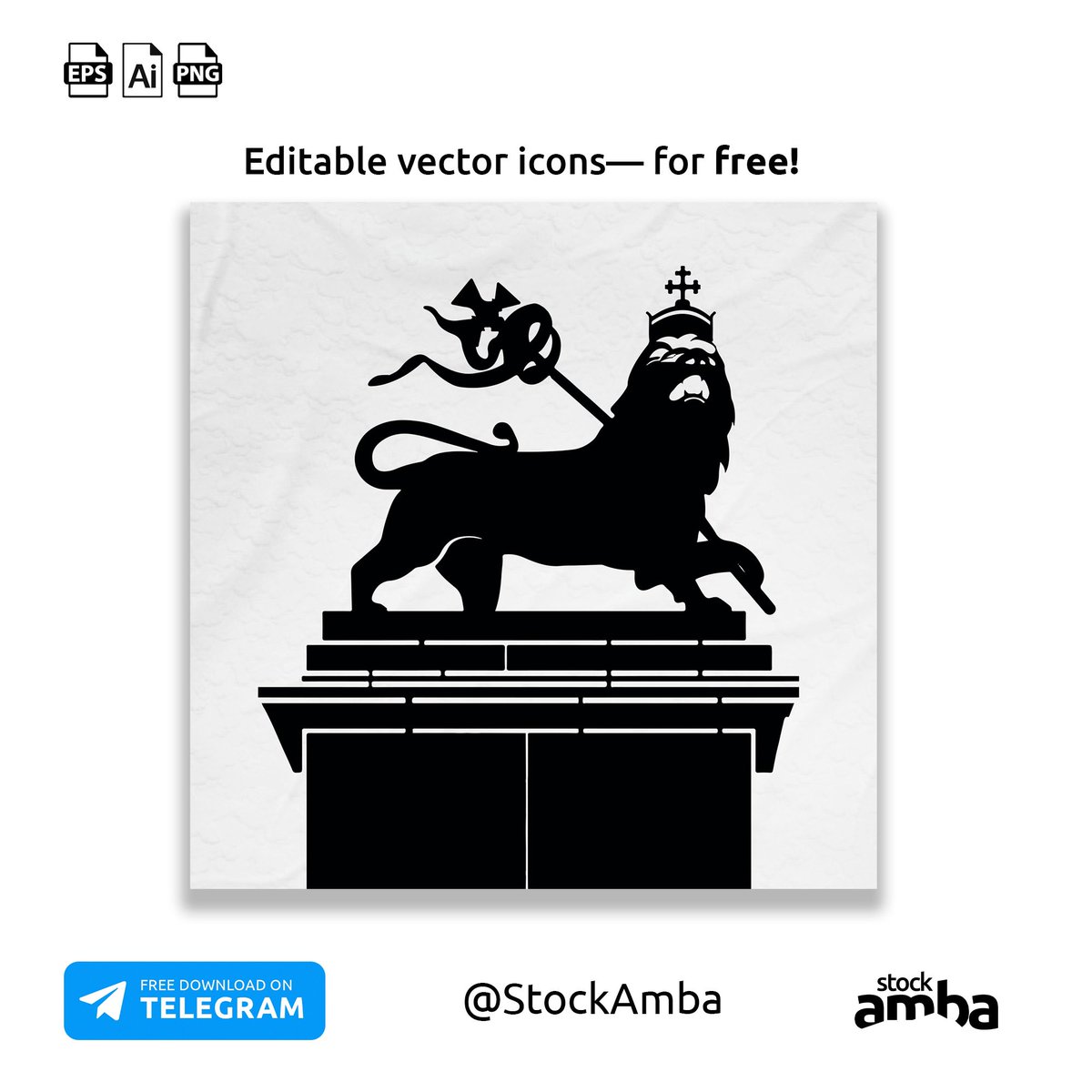 StockAmba's tweet photo. Unleash your creativity with free, editable vector icons like the Moa Anbessa, available on Stock Amba! Join our Telegram channel for access to this symbol of Ethiopian pride and more.

Download now for free at https://t.co/QEBYOjFC2x!

#StockAmba #Ethiopia #Stock #Icons https://t.co/TCYhPpOkrn