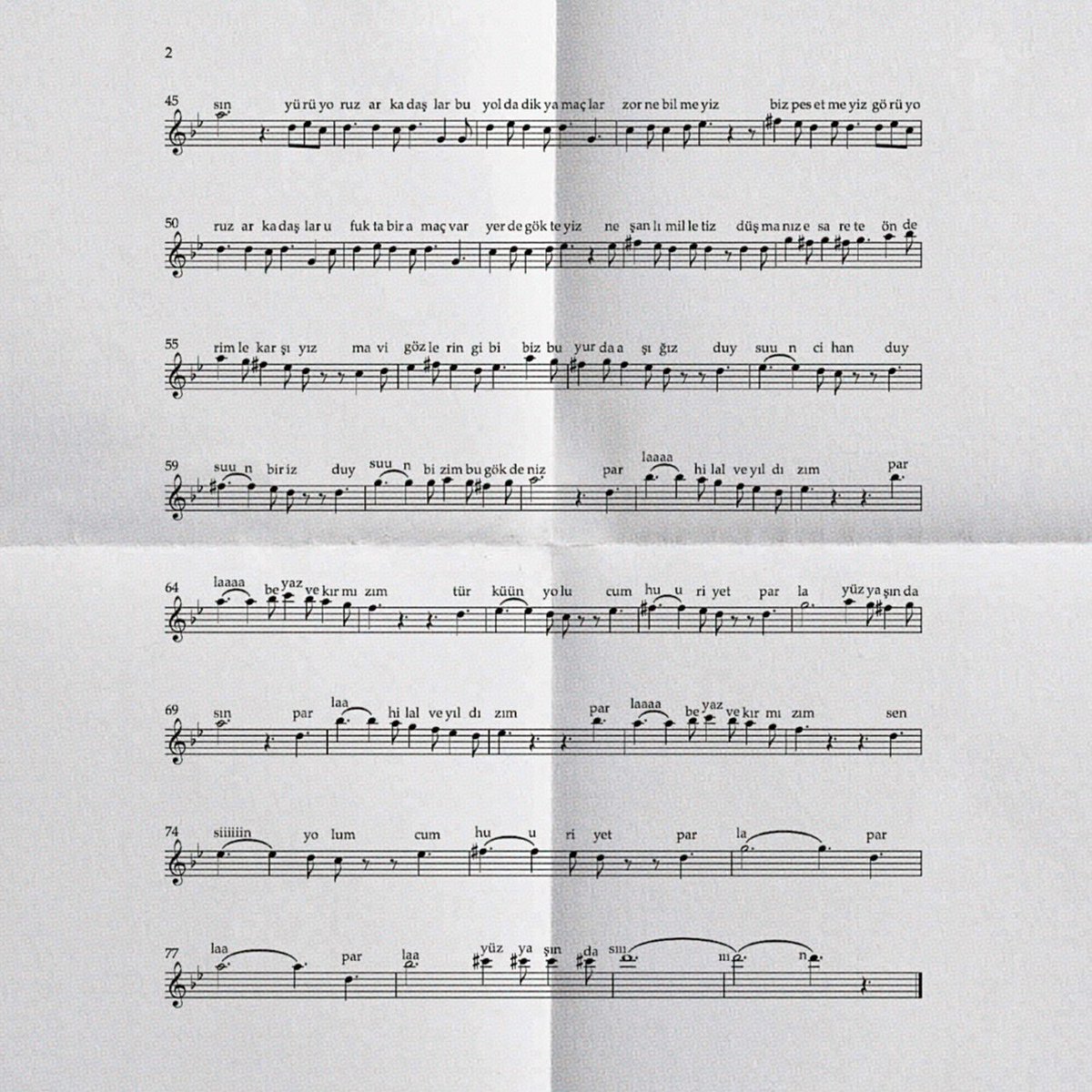 100. Yıl Marşımız Parla’nın notalarını paylaşıyorum. Öğretmenlerimiz, gençlerimiz, yurdumuza aşık tüm müzisyenler gururla icra etsin. Coşkumuz gelecek nesillere bırakacağımız en değerli miras olacak. Saygı ve sevgilerimle. ❤️🤍 #Parla ✨🇹🇷