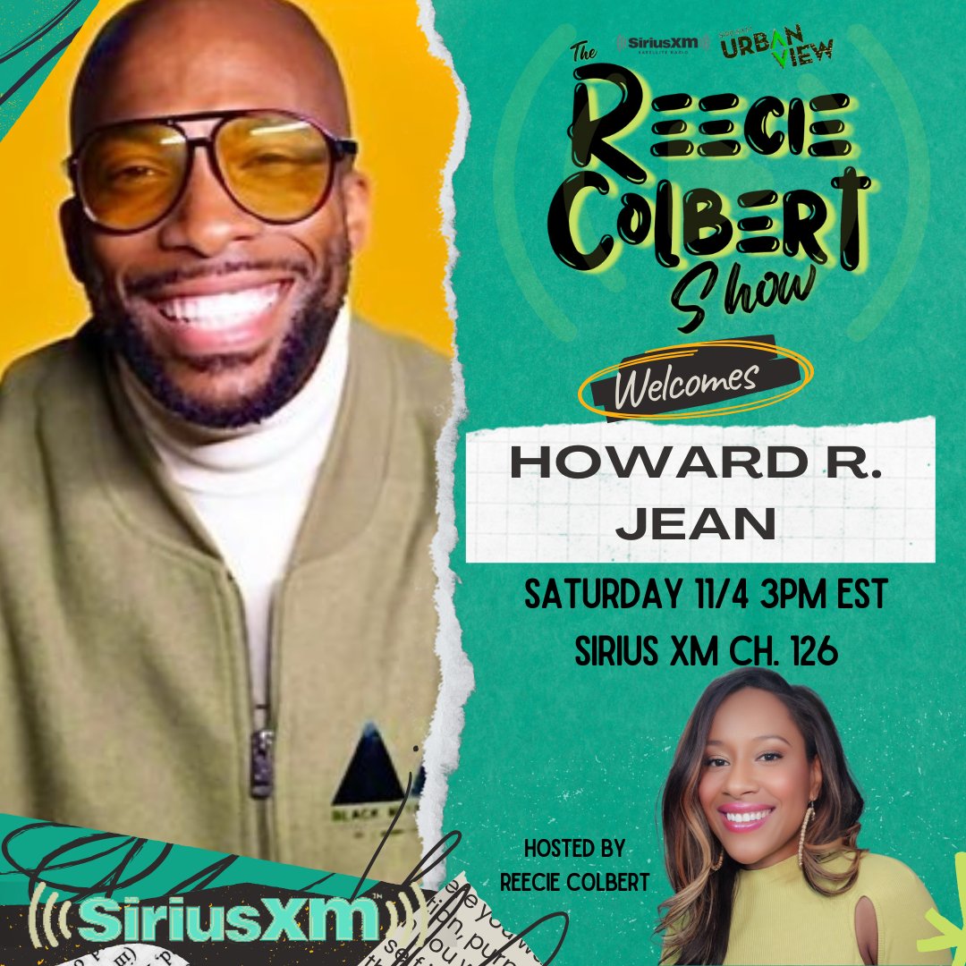 Today on @SiriusXM's The #ReecieColbertShow @howardrjean joins to talk Black & Tech. I'm also weighing in on the conversations about voting in 2024 (my comments might surprise you). Tune in and call in 866-801-8255 3PM EST @sxmurbanview Ch 126.