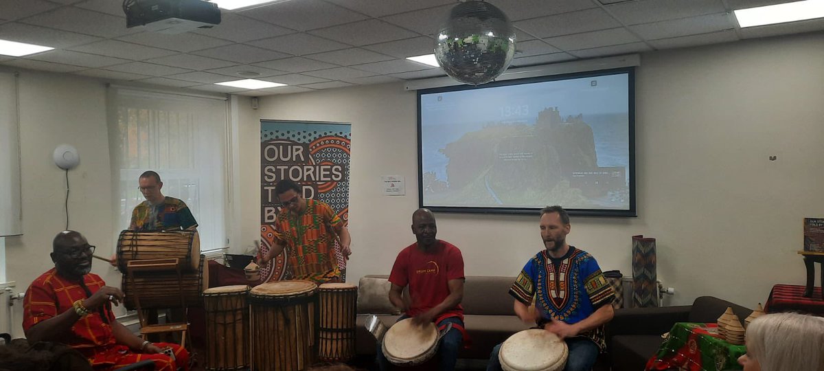 The drumming begins signalling the start of our meeting @GeorgeHouseTrst
