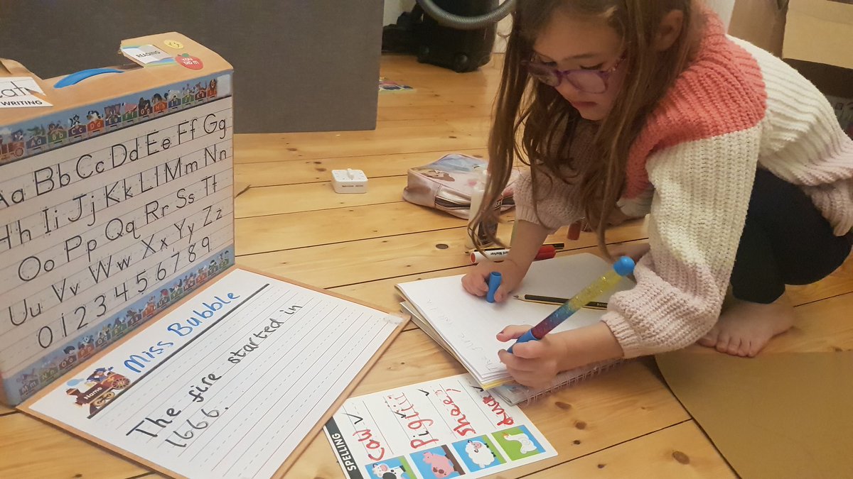 clair2401's tweet photo. Half term playing school again to encourage my two to do their homework 😊 It works a treat and they really enjoy it. We've done history, writing, sumdog and phonics play.  Maybe I should have been a teacher 🤭@StSaviourCE @ReceptionSav https://t.co/MgermInO9m