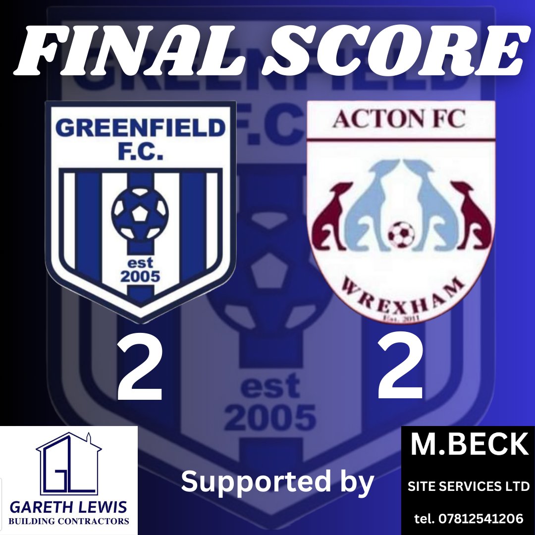 Tony_Roberts_76's tweet photo. @Greenfieldfc stay top of Group A after this afternoons 2-2 draw at home against Acton FC, A brief match summary can be seen on our Facebook page https://t.co/j95kqEDrpk