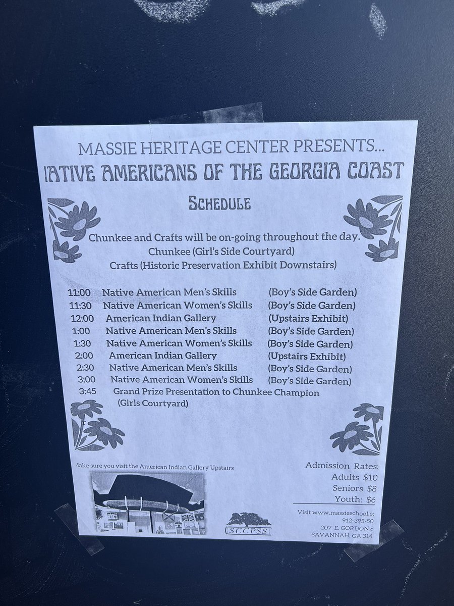 Simpsongrad03's tweet photo. If you are in Savannah today, stop by Massie Heritage Center to learn about the Native Americans of the coast of Georgia. https://t.co/QFGSiDkdsF