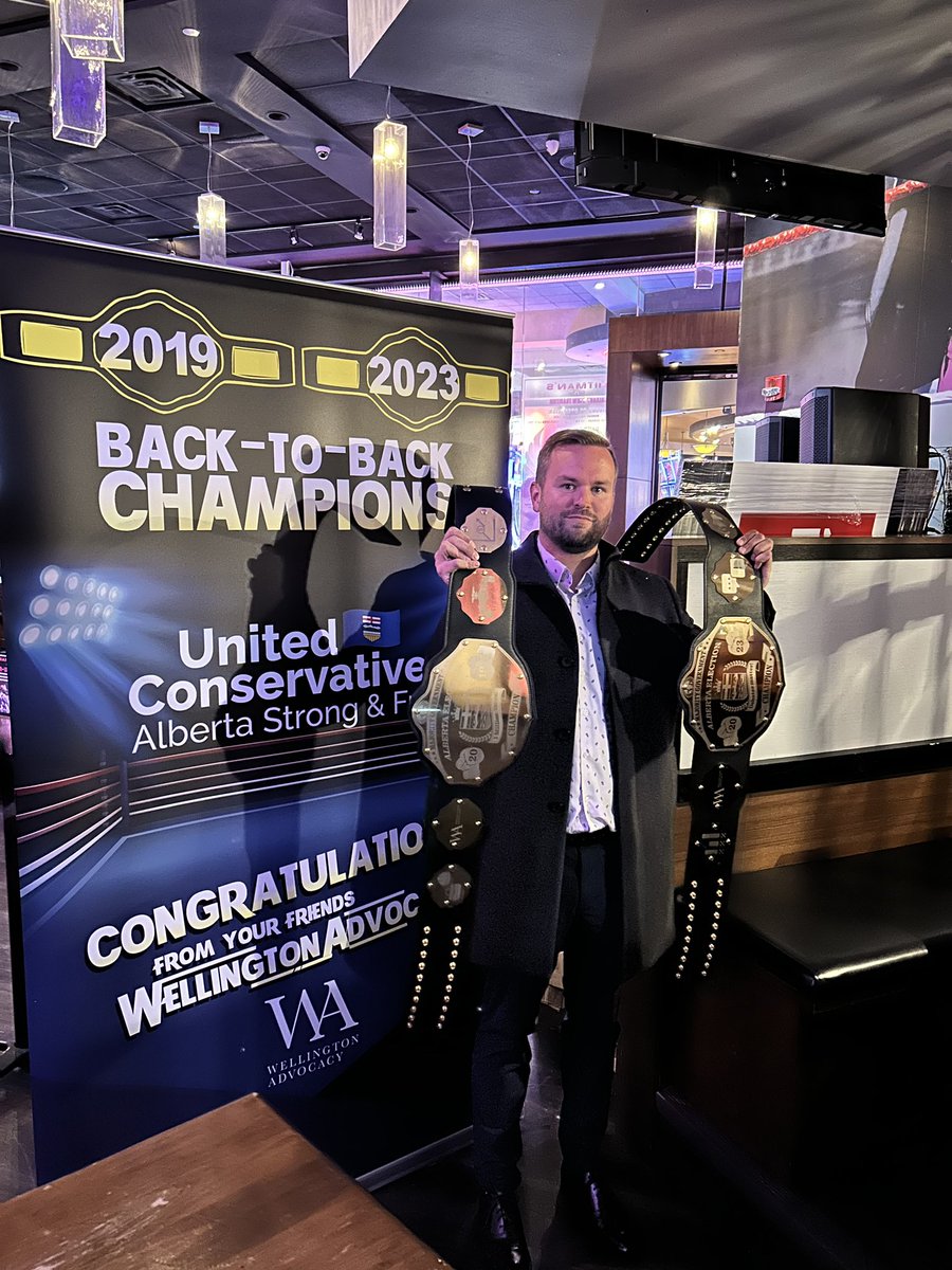 bradktennant's tweet photo. Vibes were through the roof at the Wellington Advocacy UCP AGM hospitality suite last night. Thanks to all those who could make it to celebrate the back-to-back UCP champs. #GoodVibes #abvote https://t.co/JDOaqbiaJw