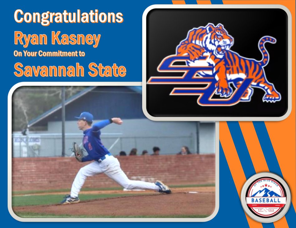 Congratulations to <a href="/RyanKasney/">Ryan kasney</a> of <a href="/WESTHHSBASEBALL/">West Henderson Baseball</a> on Your Commitment to @StateSavannah 

The State Champion LHP joins a very talented Savannah State roster that plans to compete for a D2 World Series next season

Ryan is also the second <a href="/BBUniversityWNC/">Baseball University of the Blue Ridge</a> Prospect to choose the