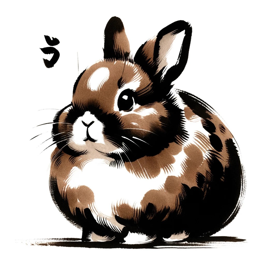 tardigrade7897's tweet photo. #うはうさぎのう
#ブロークンチェストナット 
#brokenchestnut
#墨絵
#Sumie 
#inkbrushpainting https://t.co/ZSRHbSAnTJ