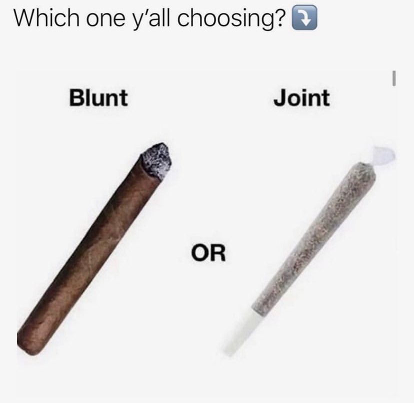 _StonersRUs_'s tweet photo. Blunt or joint? 🤔

#StonerFam #Mmemberville https://t.co/zJbMlwUxoY