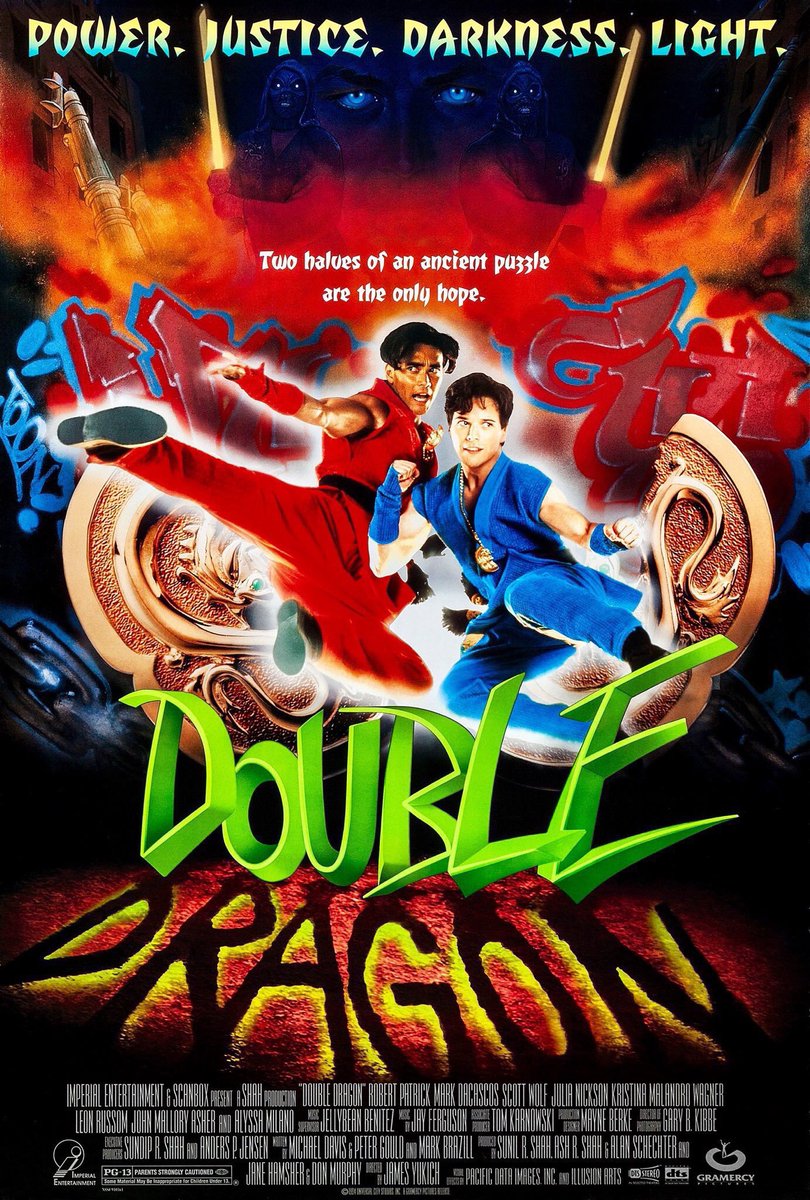 FilmNewsNos's tweet photo. 🎬MOVIE HISTORY: 29 years ago today, November 4, 1994, the movie ‘Double Dragon’ opened in theaters!

#ScottWolf #MarkDacascos #AlyssaMilano #RobertPatrick #JuliaNickson #LeonRussom #KristinaWagner #NilsAllenStewart #HenryKingi #GeorgeHamilton #VannaWhite #AndyDick #CoryMilano https://t.co/FWqYC3rQQJ