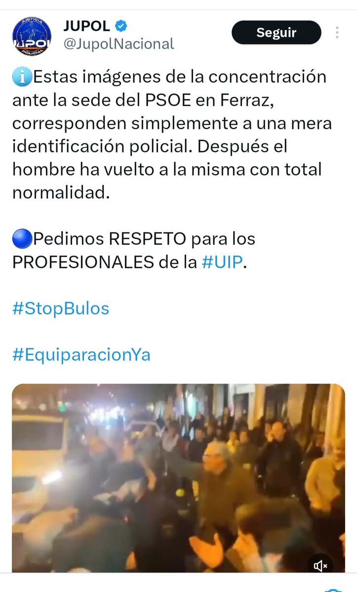 Hola <a href="/IdiazAyuso/">Isabel Díaz Ayuso</a> ,que la propia policía dice que estás difundiendo un bulo.