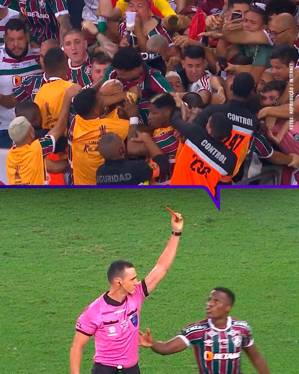 TNTSportsBR's tweet photo. ISSO É PRA ACABAR COM O FUTEBOL! 😡🤬 JOHN KENNEDY FAZ GOL EM FINAL E NÃO PODE COMEMORAR COM A TORCIDA! ABSURDO! #Libertadores2023 https://t.co/yZY4berP2v