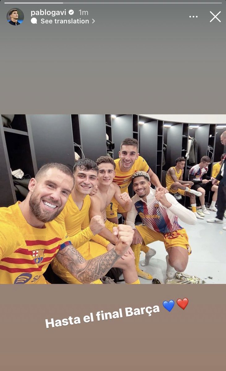 ❗Gavi on IG: "Until the end Barça! 💙❤️"