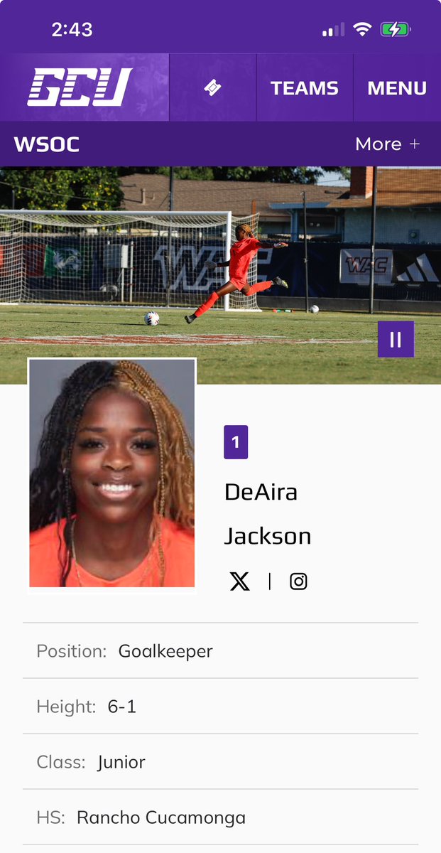 Congrats to former RCHS GK DeAira Jackson in leading Grand Canyon U to a WAC title &amp; NCAA spot <a href="/sports_rchs/">RCHS Sports</a> <a href="/RanchoHSCougars/">Principal Aikens</a>