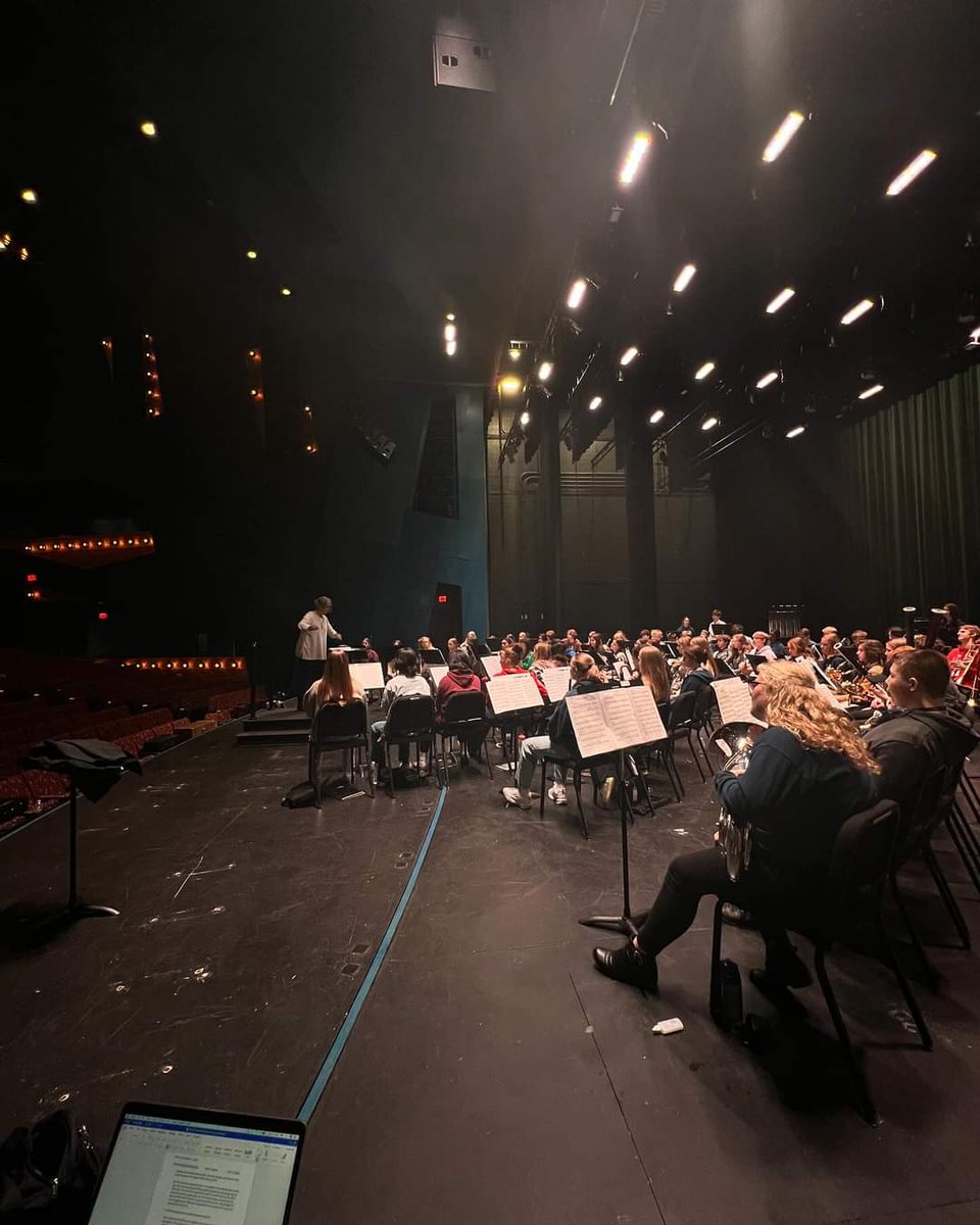 MenomonieHSBand's tweet photo. 6 MHS band students are rehearsing today with the UW-Eau Claire Honor Bands.  I'm looking forward to a great concert this evening at the Pablo Center! https://t.co/cgwCAk7LGN