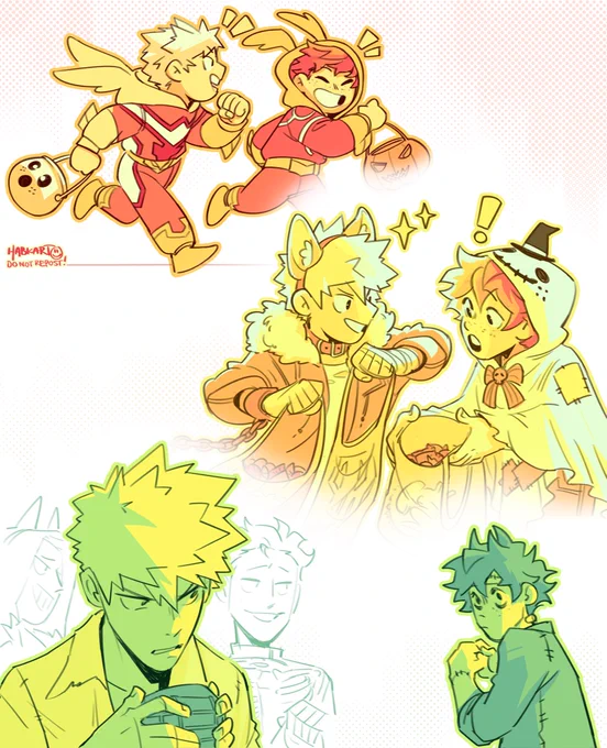 trick or treat 💚🧡 1/2 #bnha #bkdk 