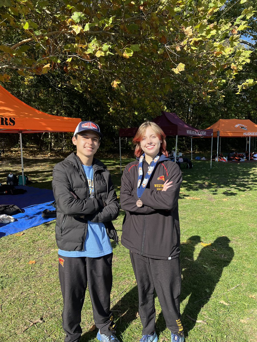 westmontxc's tweet photo. An amazing day for our two State Qualifiers! Kyla literally rewrote the Westmont record book with the fastest Detweiller time ever in Girls XC history to earn All-State 12th place with 17:41!!

Paul rocked it out with another HUGE PR to finish 89th in 16:19! Super proud coach! https://t.co/fcmi4TWzDJ