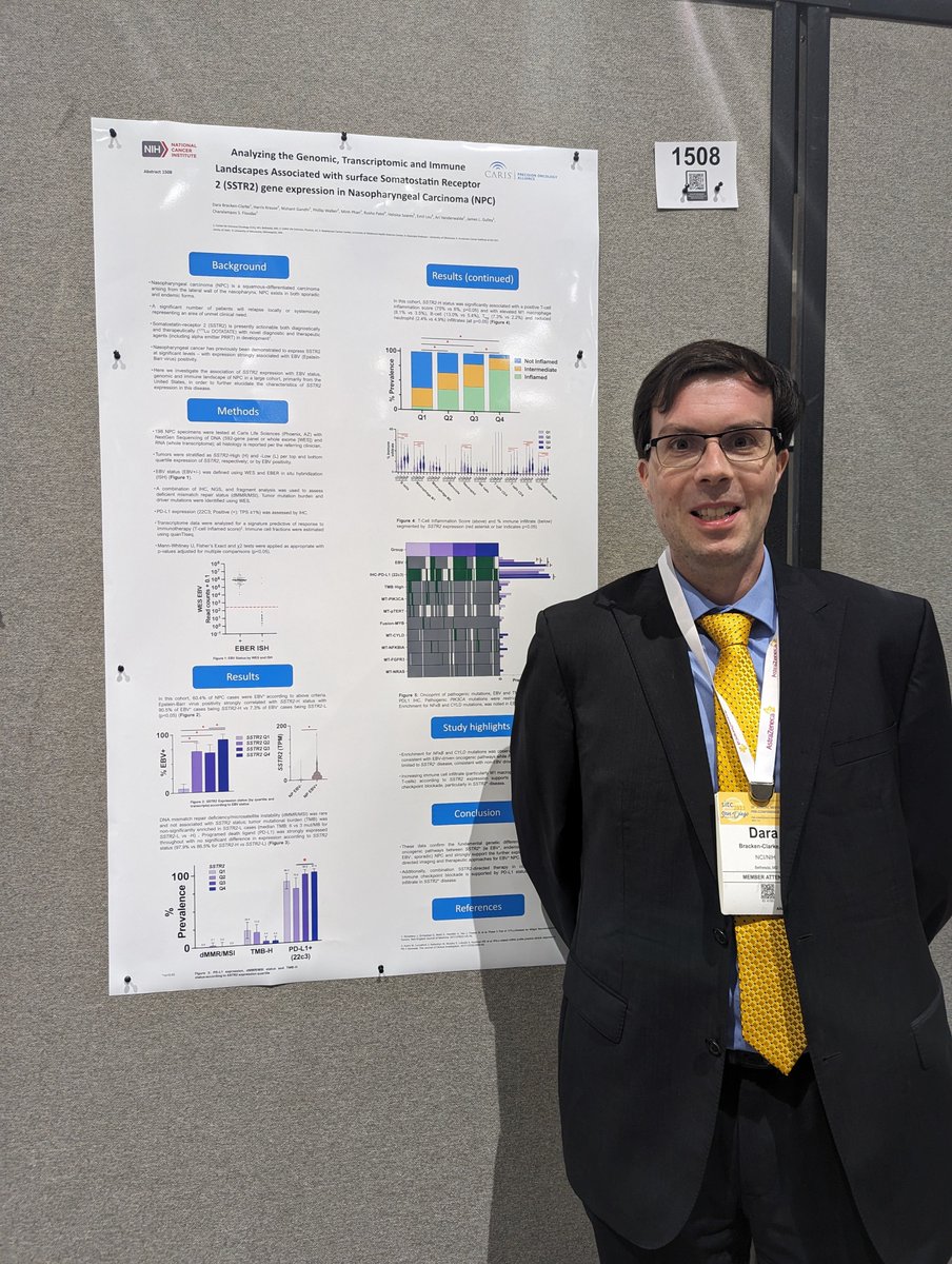 And here's the poster with the second part of our STTR2 transcriptomic work, this time in Nasopharyngeal Carcinoma, with @carisls and @DBrackenClarke from @NCICCR_MOS and @sitcancer IO fellowship! #HNC