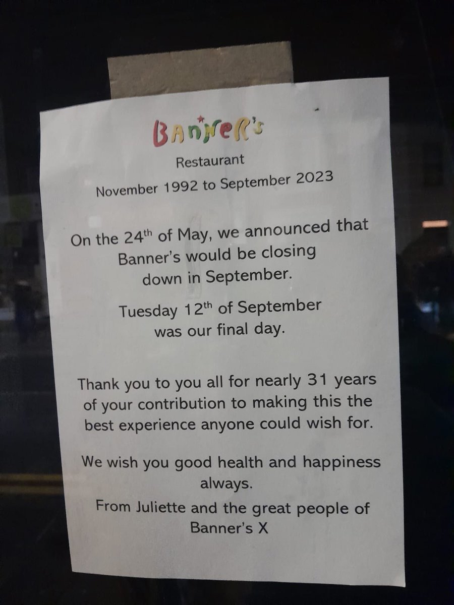 This is so sad. In my hometown of Crouch End this place was one of our faves. Sign of the times all round