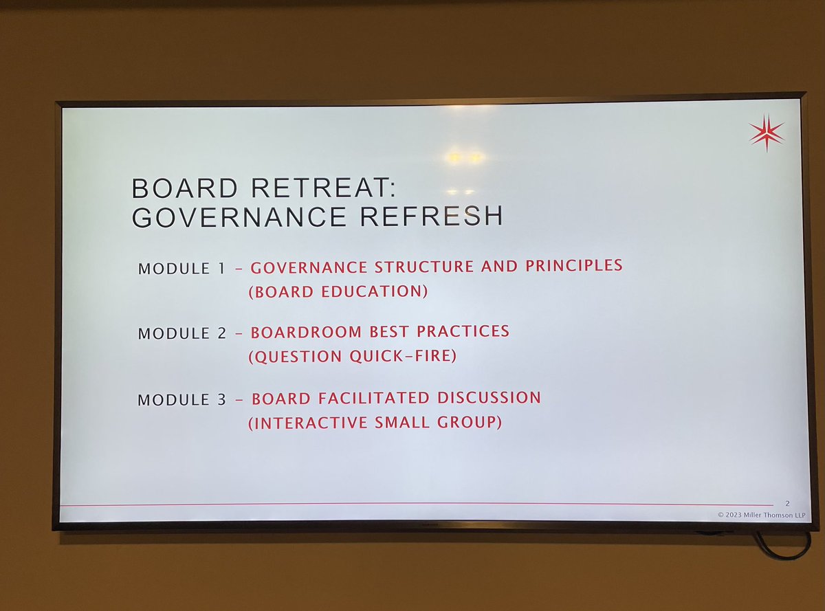 Pleasure to lead a half day Board Governance retreat yesterday.  We explored good governance principles and facilitated discussion on Board development and leadership in changing times.   #GoodGovernance #leadership #nonprofits #healthcare