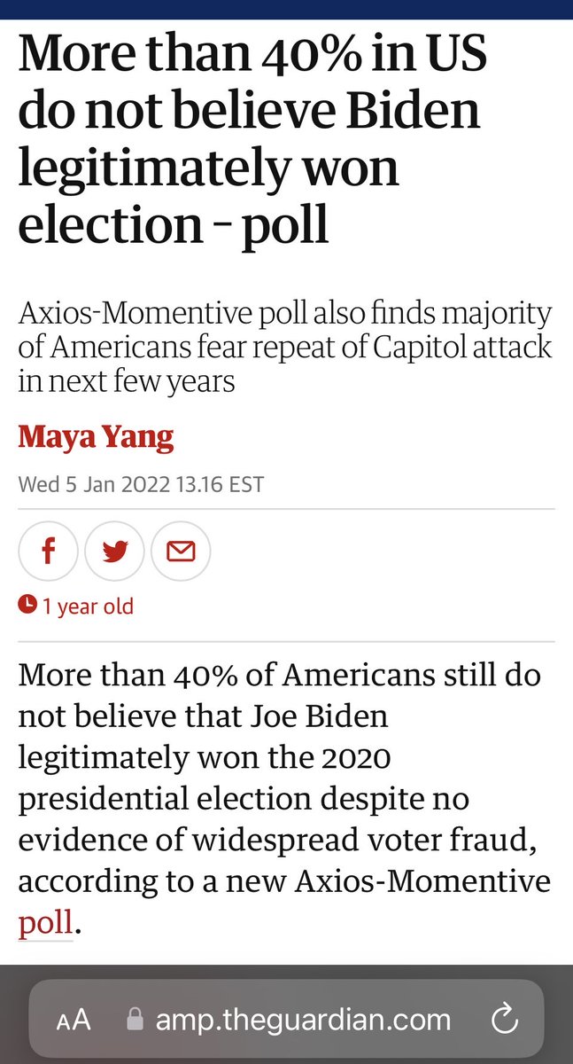 Two years ago, even Axios polling found 40% of Americans believed that the 2020 presidential election was fraudulent. Certainly most Americans make that claim today. Election 2020 is now in the annals of history as the darkest day in American politics. Thank you, Leftists!