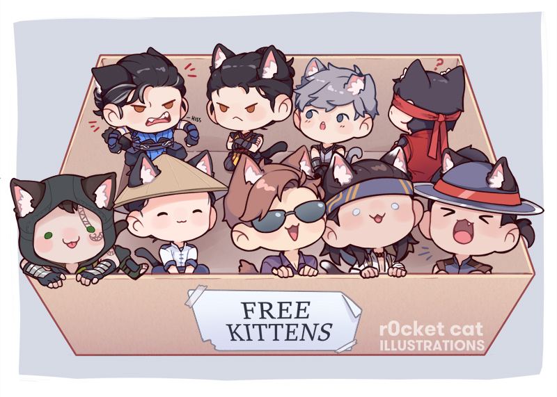 R0cketcat's tweet photo. Some Kittens that need a new home!
_______________________________

Limited mini print for those who purchase 4 or more MK1 charms in my shop! The shop will be open on November 10th.

#mk1 #mortalkombat1 #mortalkombat https://t.co/fpehS5njMO
