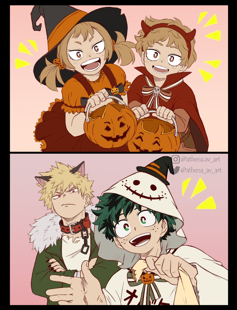 [Part 2/3] Candy aggression 🍬🍭 A little late but hope you like it this lil Halloween comic 🧙‍♀️🐺😈👻 #BKDK #bakudeku #ktdk #deku #Izuku #kacchan #Bakugou #Bakugo