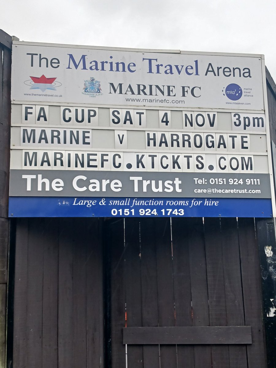 Enjoyed the day @MarineAFC vs @HarrogateTown, not the result. Boss seeing young fans getting excited over a FA Cup game. My 1st FA Cup memory with Marine was the 2 games against Rochdale in 1974. I went to both games. #FACup #football #Local