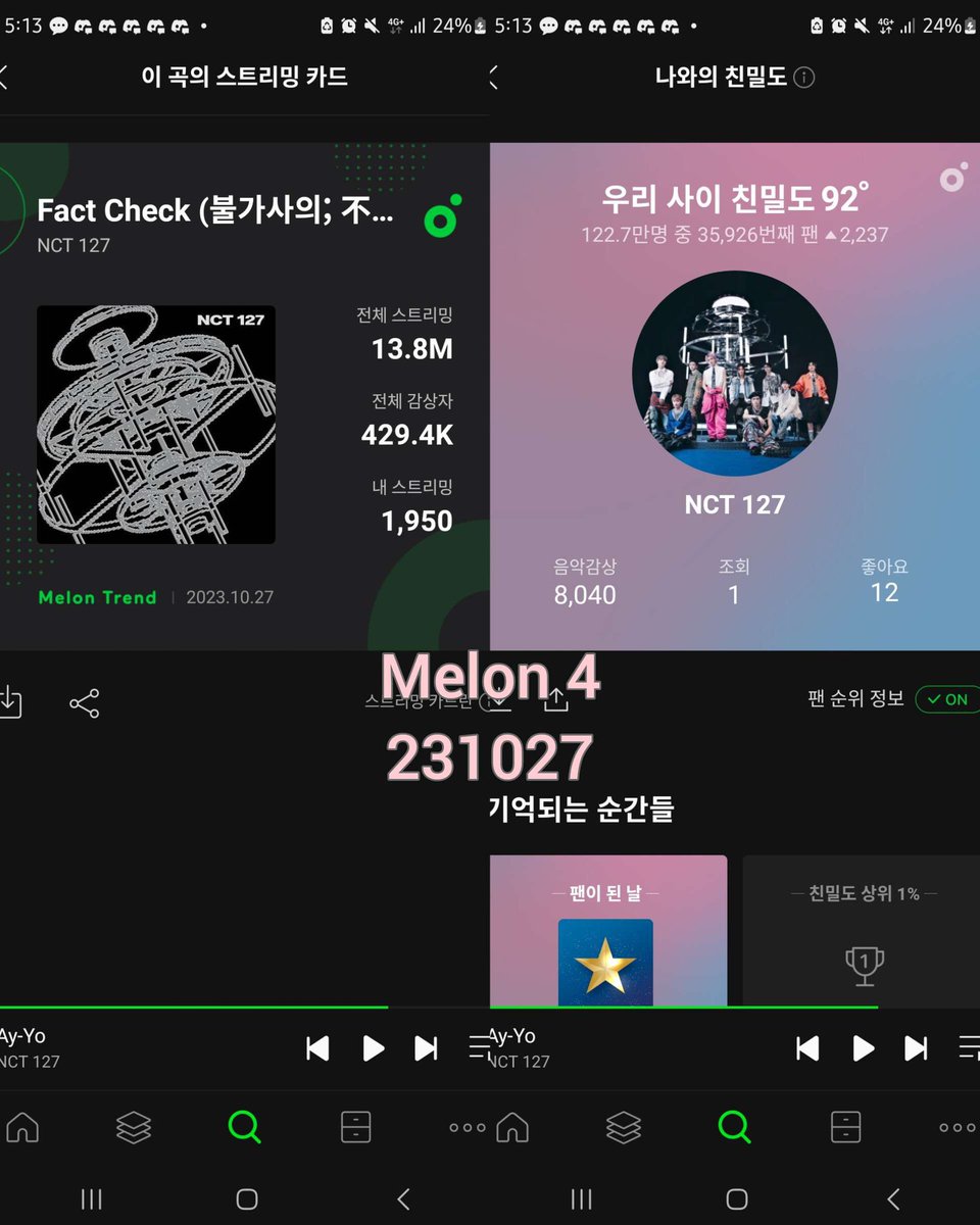 infoteam127's tweet photo. [MELON CREW] 
27/10/2023
20 TIM
(1-4)

#MelonCrew #StreamingCrew127 
@127Fund https://t.co/xeAtQH5XBN