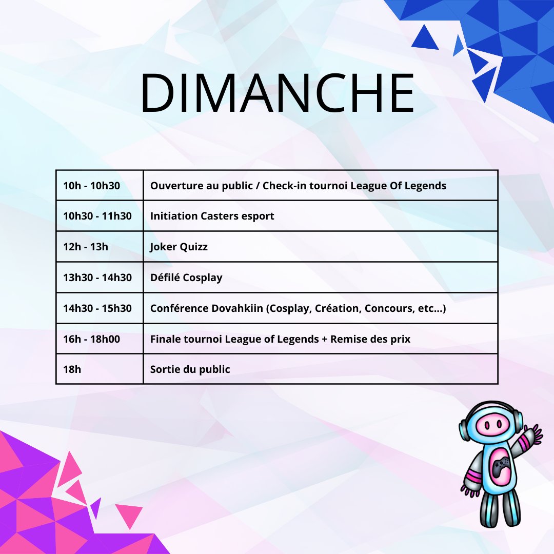 ForGames57's tweet photo. 🎉Le planning des animations qui se feront sur scène pour le samedi et le dimanche de l'événement For'Games est maintenant disponible !
Préparez-vous pour un week-end rempli de divertissement, de compétitions et de surprises🤩🎁
#ForGames #Moselle #Forbach #Gaming #JeuxVidéo https://t.co/1qoU6uR901