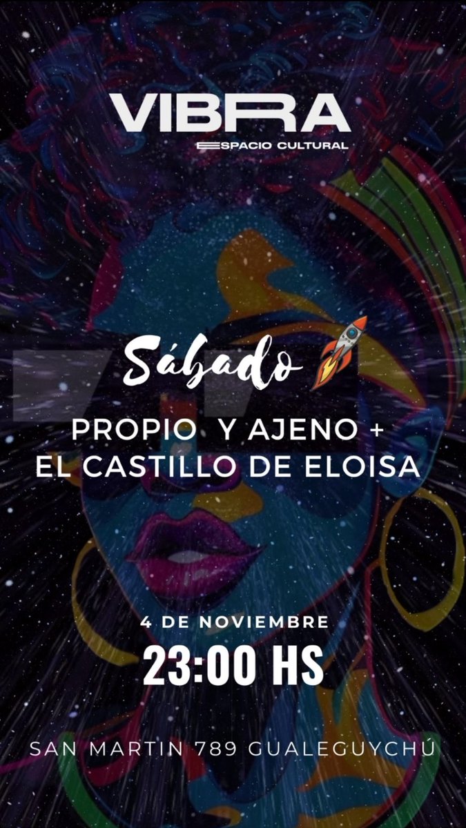 ElcastillodeE's tweet photo. Esta noche vení a compartir un buen rato de música en Vibra (Gualeguaychú) junto a Propio y Ajeno. Entradas en puerta $1500. Nos vemos ahiiii🏰😎❤️‍🔥 https://t.co/355r1iYHTv