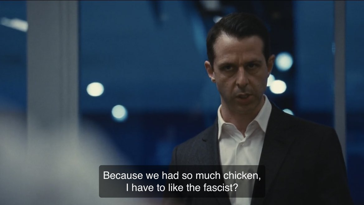 kendallhosseini's tweet photo. “because we had so much chicken, i have to like the fascist?”

“yeah.” https://t.co/S4dHVjSPV9