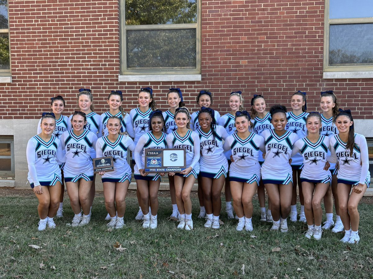 BOOM!
Congratulations @siegelhscheer Football/ Competition Squad on winning the <a href="/TSSAA/">TSSAA</a> State Championship in their division. 
These girls have worked hard and bought into what first year coach <a href="/moorela_mktg/">Mrs. Lauren Lloyd</a> is working towards.
Great job ladies. 
#P2BASS