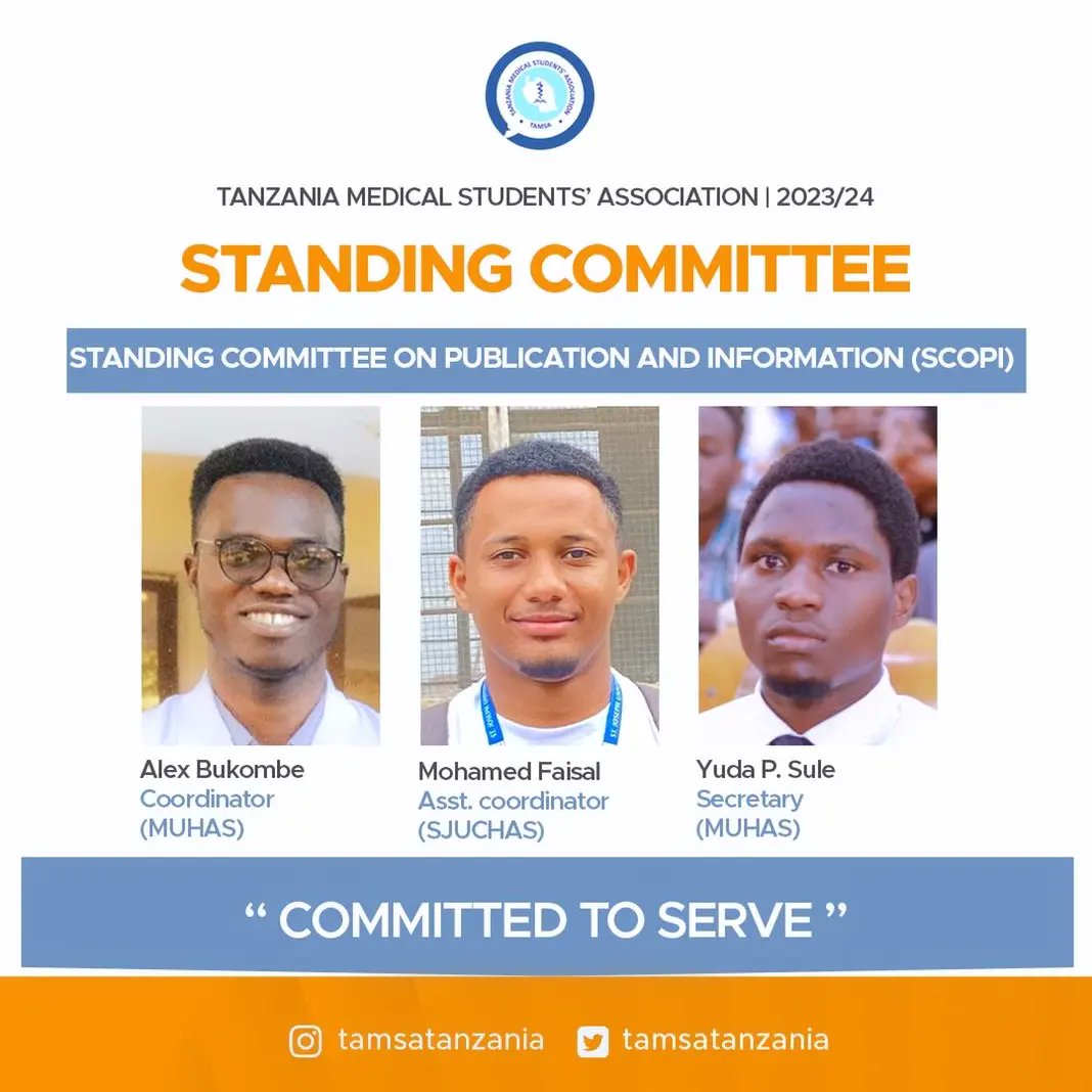_drmafurudg's tweet photo. Congratulations✨ 🎉 to all leaders of the TAMSA National Standing Committees 2023/24 for their well-deserved appointments
🖇️Your dedication and commitment to TAMSA are truly commendable.
#LetusBuildTAMSATogether✨🚀 https://t.co/7AONh76hCU