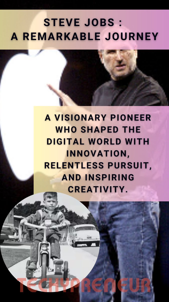 Inspiring life story of Steve Jobs, Cofounder, Ex CEO & Chairman of Apple Computer.

WATCH: youtube.com/shorts/e_Jbk-Q…

#stevejobs #apple #motivational #inspirationalvideos #lifejourney #startupjourney #startuplife  #aspiringentrepreneur #students #stemeducation  #stem