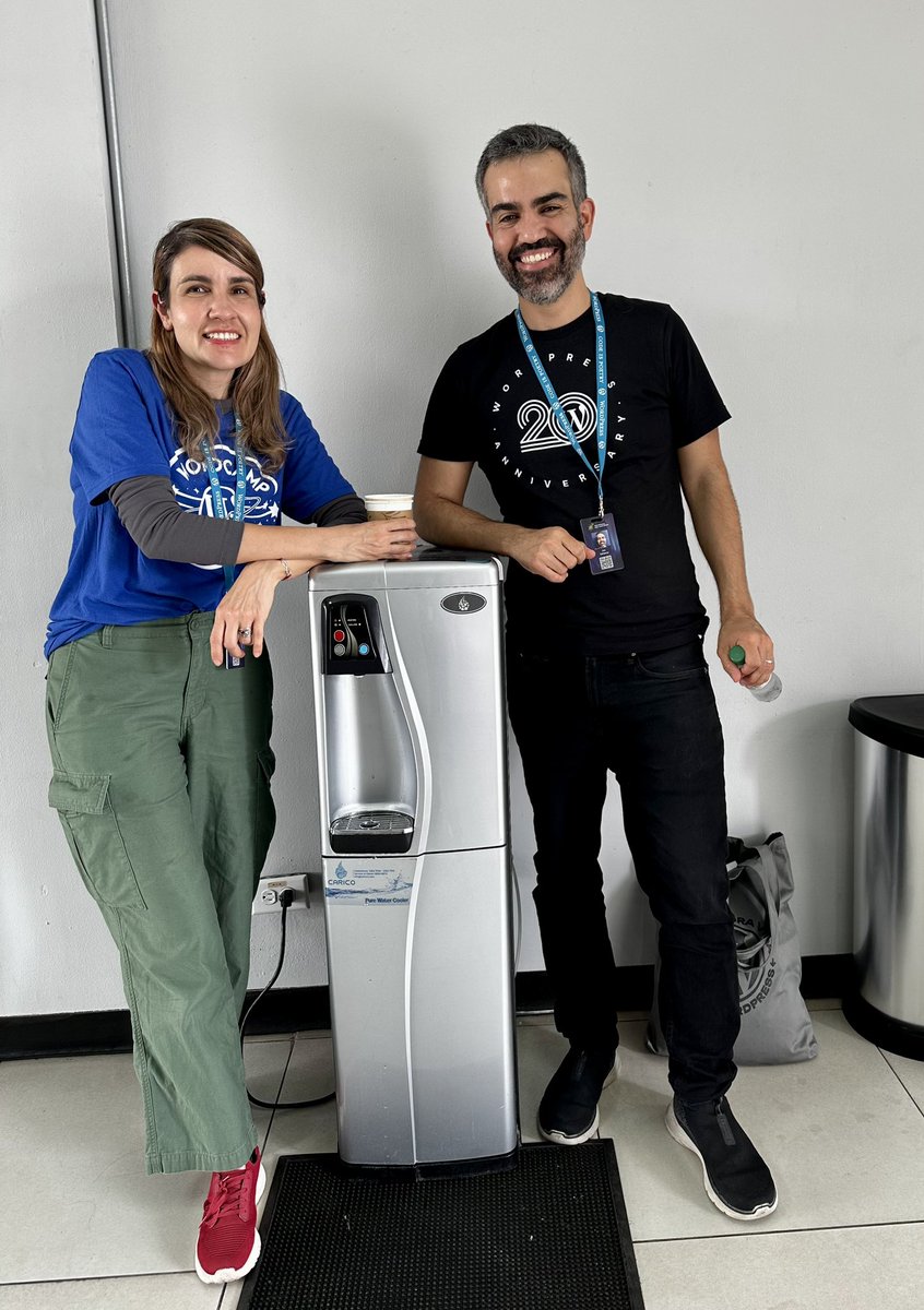 JosVelasco's tweet image. I’m at the @WPwatercooler of #WCSJ2023 with my favorite person in the world.
