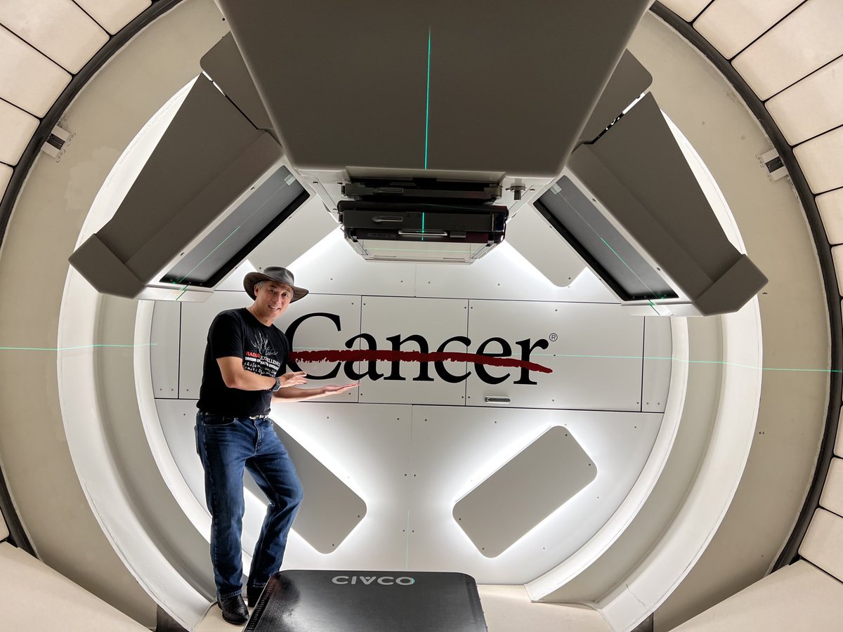 Behind the scenes tour of our new #protontherapy center after the ⁦@MDAndersonNews⁩ Boot Walk to #EndCancer. Great way for our #radonc team to celebrate together. ⁦@SJFrankMD⁩
