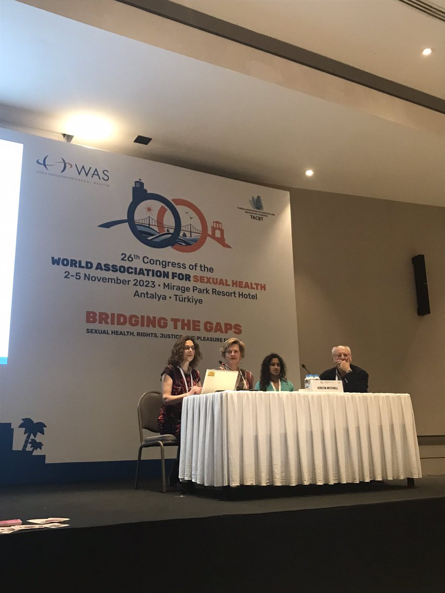 dilannkilic's tweet image. Great presentation about Comprehensive Public Health solutions to sexual inequities at #WAS2023 by @KMitchinGlasgow @thepleasureproj Anne Philpott, Lianne Gonsalves and Alain Giami 💐 #WAS2023