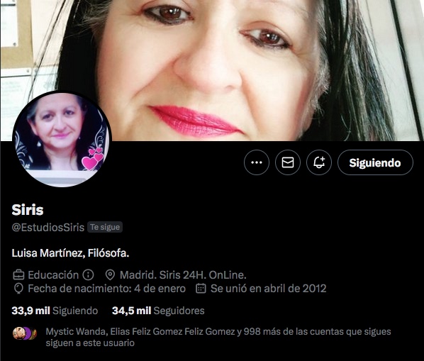 lobosolitario1's tweet photo. Via @EstudiosSiris
Por eso la Sigo y Recomiendo 🇪🇸
#Sus_Ideas: Leer la Mente y mover la voluntad es más de filósofos, salvo que tratemos de escribir con letras de oro, junto a señales de humo, porque escritor es todo aquél que escribe, aunque para ti sea leer, labor y escritura. https://t.co/MEXgeUbMRD