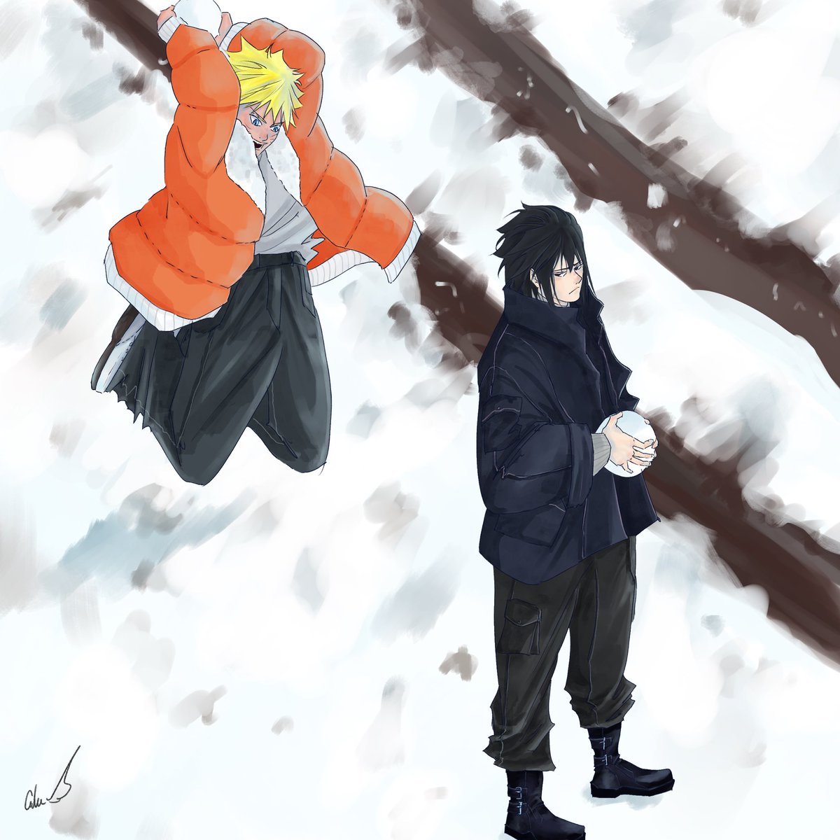 Naruto and Sasuke - Coolbits Artworks