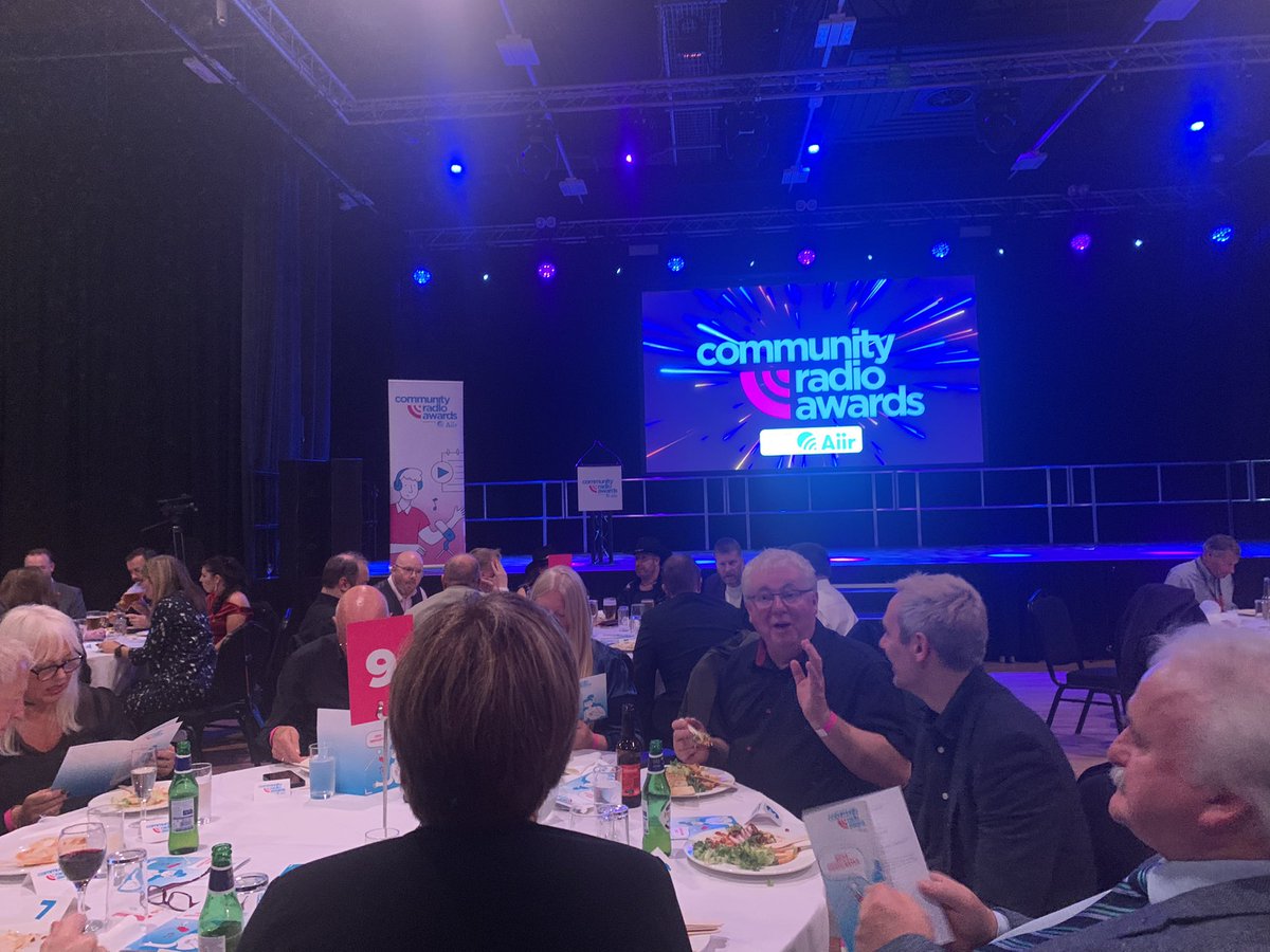 Good evening from @NorthumbriaUni in Newcastle where we’re waiting for this year’s @CommRadioAwards to begin We’ll bring you updates throughout the evening from community radio’s biggest night of the year!