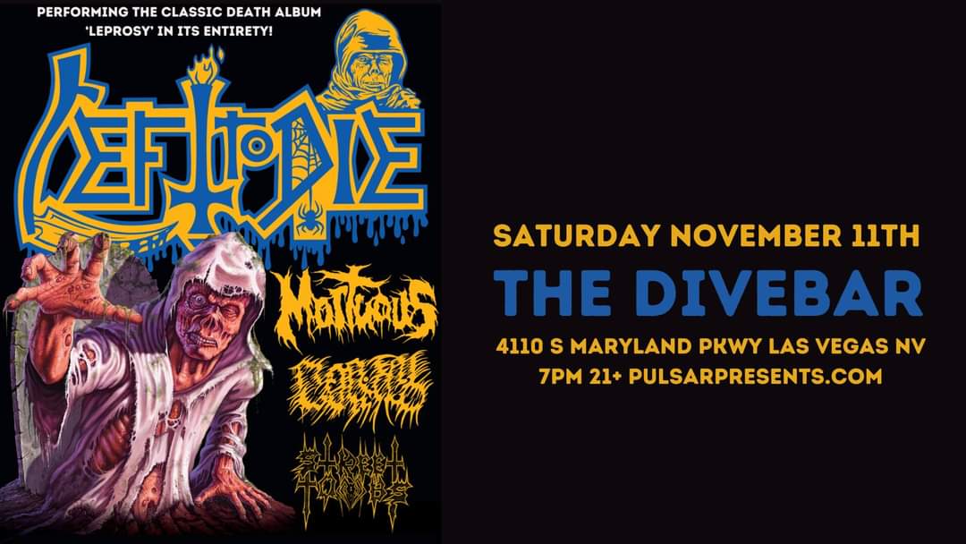 TerryButler67's tweet image. WHO'S READY FOR SOME NECK SNAPPIN MAYHEM !!!

1 WEEK FROM TODAY 
the Reborn Dead Western US Tour kicks off in Las Vegas at Dive Bar Las Vegas 

DON'T miss out !!
Get your tickets now !!!
#Lefttodie
#Mortuous 
#mortalwound
#streettombs

Get your asses off the couch and let's go !