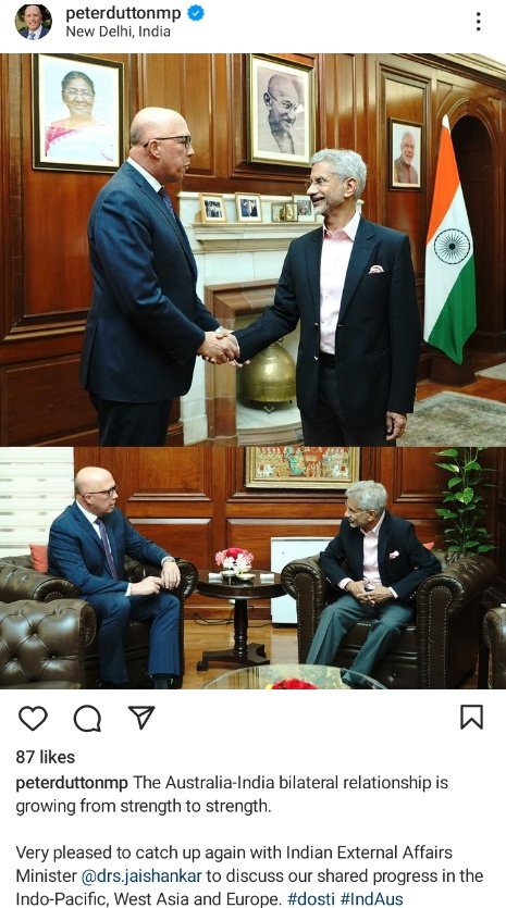 Qldaah's tweet photo. Oh, dear. What's Peter Dutton told the Indian government now? #auspol https://t.co/Lug8PdwfbS