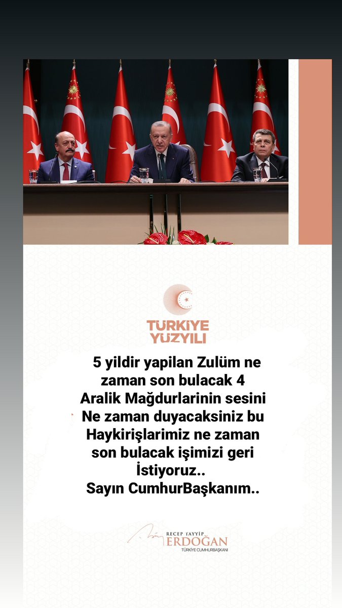 Taşeron'lara verilen kadro sözü henüz tutulmadı sosyal devlet sözünde durur işçisine ayrım yapmaz adaletli ve eşit davranır  4 Aralık magdurlari adlet  bekliyor 
<a href="/RTErdogan/">Recep Tayyip Erdoğan</a>
<a href="/dbdevletbahceli/">Devlet Bahçeli</a> <a href="/MKalayci42/">Mustafa Kalaycı</a> <a href="/buyukataman/">İsmet Büyükataman</a>    <a href="/ArzuCerkezoglu/">Arzu A. Çerkezoğlu</a>  <a href="/isikhanvedat/">Prof. Dr. Vedat Işıkhan</a>
TaşeronuKandırdınız Mı