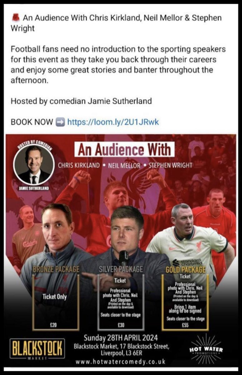 Fancy something a tad different not your normal A-Listers well apart from Mells 🙌 listen to us 3 talking Media,footy,life,Mental health and addiction and much more with the brilliant @jamiesutherland @LFC @Walkingsbrill @NeilMellor33 click on link hotwatercomedy.co.uk/test-event-det… ⁦