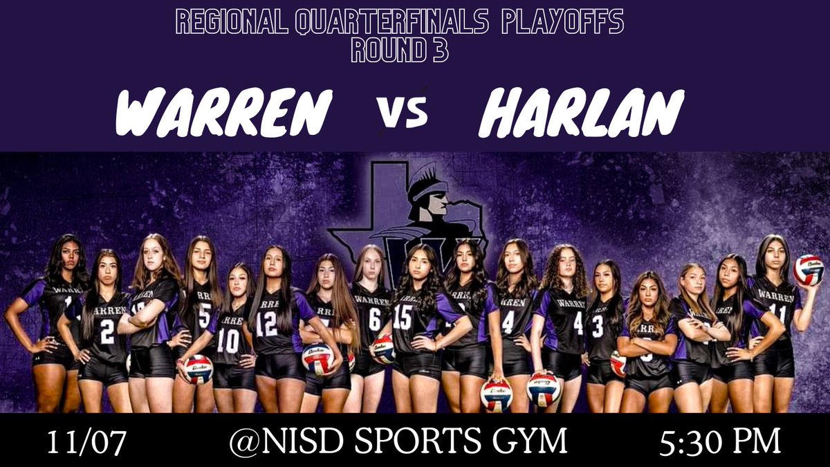 🚨Regional Quarterfinals Information! We need Warrior Nation to show up to Northside Gym for our huge 3rd round game!