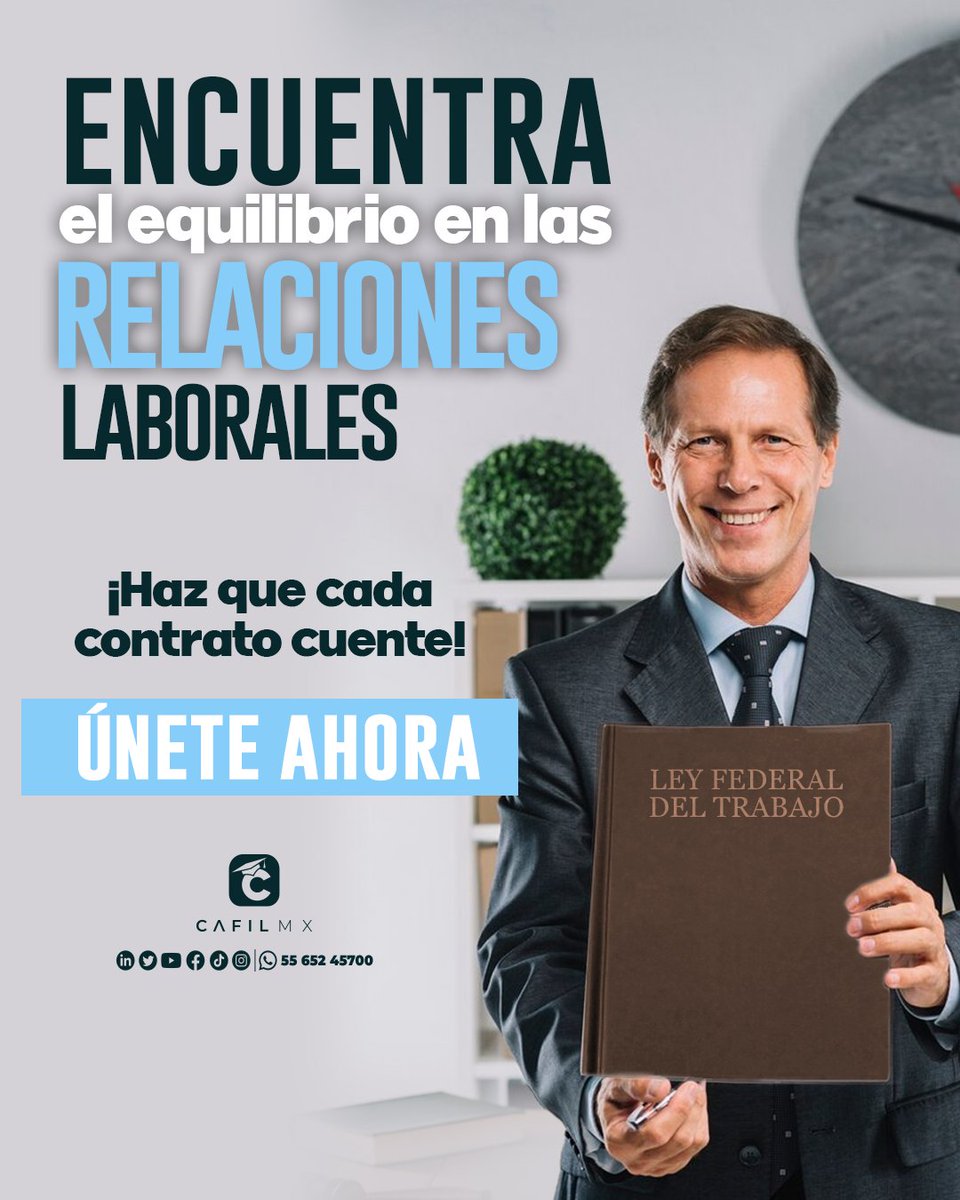 🤝 Optimiza tus Contratos Laborales: ¡Cada Detalle Importa!

Cada cláusula, cada firma: ¡todo cuenta en el mundo laboral! 📃🖋

Aprende a validar y ejecutar contratos correctamente en nuestro curso de Derecho Laboral.

Pregunta por el temario🔗 wa.link/iq23gb